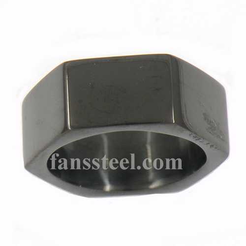 FSR13W51B Hexagon sixangles Square band ring - Click Image to Close